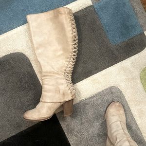 Wide calf knee high boots